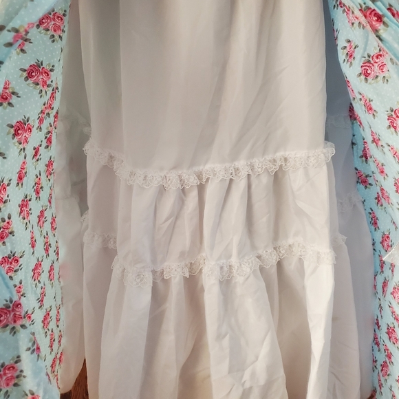 Girls' Historical Early American Lady Pink & Blue Dress Costume Size Medium 8/10 - Picture 6 of 9